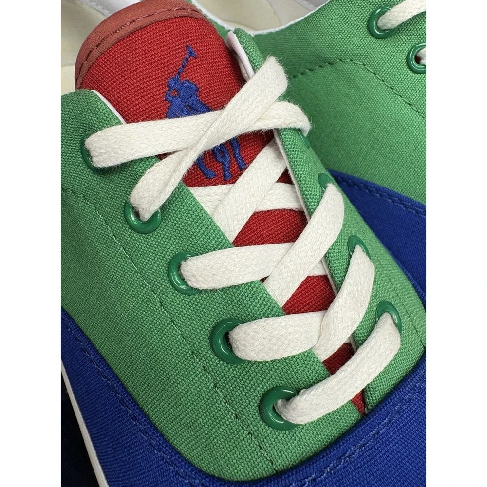 Polo Ralph Lauren Thorton Shoes Men's Size 13 Colorblock Canvas Sneakers - Picture 9 of 11